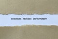 business process improvement on white paper Royalty Free Stock Photo