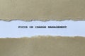 focus on change management on white paper Royalty Free Stock Photo