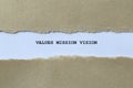 values mission vision on white paper Royalty Free Stock Photo