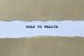 road to wealth on white paper Royalty Free Stock Photo