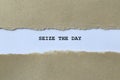 seize the day on white paper