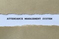 attendance management system on white paper Royalty Free Stock Photo