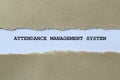 attendance management system on white paper