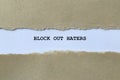 block out haters on white paper Royalty Free Stock Photo