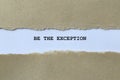 be the exception on white paper