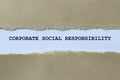 corporate social responsibility on white paper Royalty Free Stock Photo