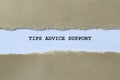 tips advice support on white paper