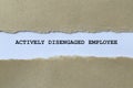 actively disengaged employee on white paper Royalty Free Stock Photo