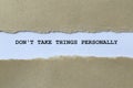 don\'t take things personally on white paper