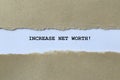 increase net worth on white paper Royalty Free Stock Photo