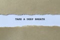 take a deep breath on white paper Royalty Free Stock Photo