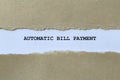 automatic bill payment on white paper