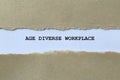 age diverse workplace on white paper