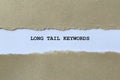 long tail keywords on white paper