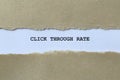 Click Through Rate on white paper Royalty Free Stock Photo