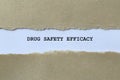 drug safety efficacy on white paper