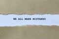 we all make mistakes on white paper Royalty Free Stock Photo
