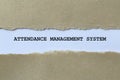 attendance management system on white paper Royalty Free Stock Photo