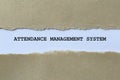 attendance management system on white paper