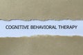 cognitive behavioral therapy on white paper