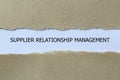 supplier relationship management on white paper