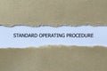 standard operating procedure on white paper Royalty Free Stock Photo