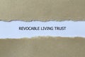 revocable living trust on white paper