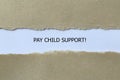 pay child support on white paper Royalty Free Stock Photo