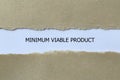 minimum viable product on white paper Royalty Free Stock Photo