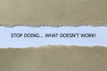 stop doing what doesn\'t work on white paper