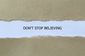 don\'t stop believing on white paper