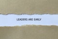 leaders are early on white paper Royalty Free Stock Photo