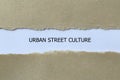 urban street culture on white paper
