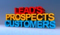 Lead`s prospects customers on blue