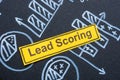 Lead scoring with chart symbolizing sales prioritization. Royalty Free Stock Photo