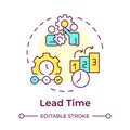Lead time multi color concept icon