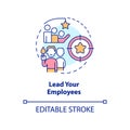 Lead your employees concept icon Royalty Free Stock Photo