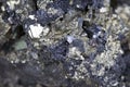 Lead zinc ore mineral block piece Royalty Free Stock Photo