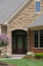 Leaded Glass Entry Door