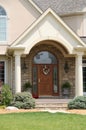 Leaded Glass And Wood Entry Door Royalty Free Stock Photo