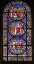 Stained glass window in a church Royalty Free Stock Photo