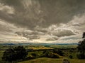 Leaden sky over Tuscany countryside Royalty Free Stock Photo