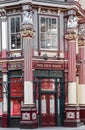 Leadenhall market closed, no people. London, UK. Empty streets City of London during national lockdown.