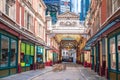 Leadenhall Market in London City colorful historic architecture view Royalty Free Stock Photo