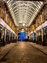 Leadenhall Market in London, Uk. Leadenhall Market is a covered market located in the historic centre of the City of London financ Royalty Free Stock Photo