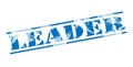 Leader blue stamp