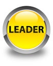 Leader glossy yellow round button