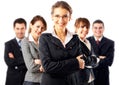 Leader and her team Royalty Free Stock Photo