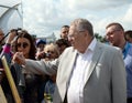 Leader of the Liberal Democratic Party of Russia Vladimir Zhirinovsky at the press festival in Moscow.