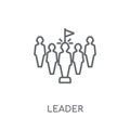 Leader linear icon. Modern outline Leader logo concept on white Royalty Free Stock Photo